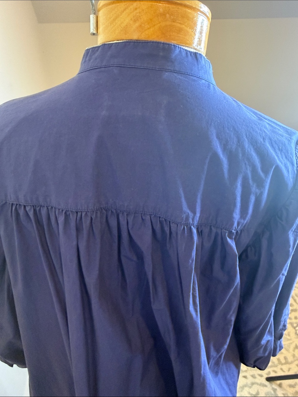 COS Navy Button-Front Shirt - Picture 5 of 6